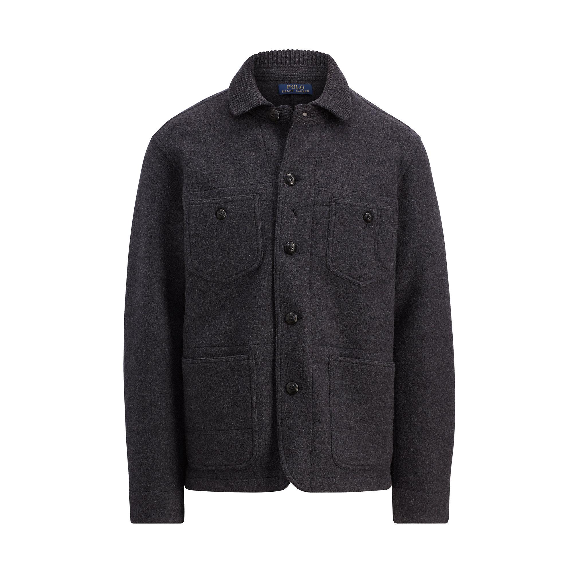 Polo Ralph Lauren Merino Wool Chore Jacket in Gray for Men Lyst